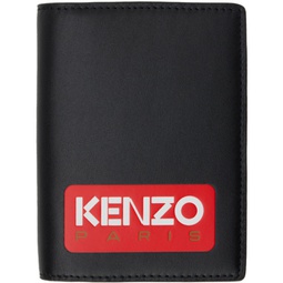 Black Kenzo Paris Vertical Wallet 232387M164001