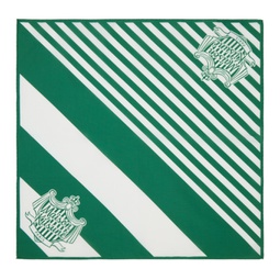 White & Green Hotel Olympia Edition Poolside Stripes Scarf 232389F029000