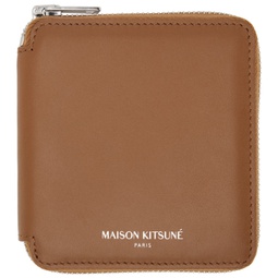 Brown Square Zipped Wallet 232389M164006