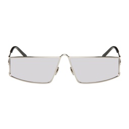 SSENSE Exclusive Silver SL 606 Sunglasses 232418F005066