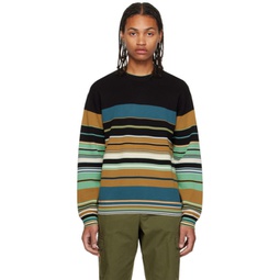 Multicolor Striped Sweater 232422M201007