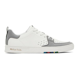 White & Gray Cosmo Sneakers 232422M237033