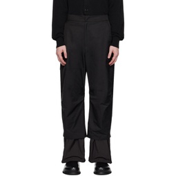 Black Padded Trousers 232436M191001