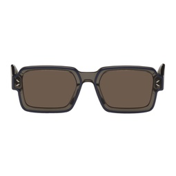 Gray Rectangular Sunglasses 232461F005002