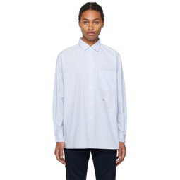 White & Blue Wind Shirt 232467M192011