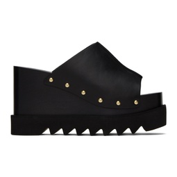 Black Elyse Studded Heeled Sandals 232471F125002