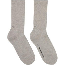 Two-Pack Gray Socks 232480M220002