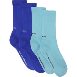 Two-Pack Blue Socks 232480M220021