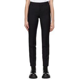 Black Creased Trousers 232482F087002