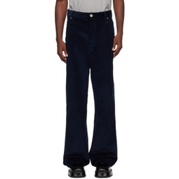 Navy Baggy-Fit Trousers 232482M191010