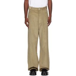 Khaki Baggy-Fit Trousers 232482M191011