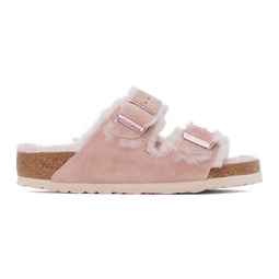 Pink Regular Arizona Shearling Sandals 232513F124025