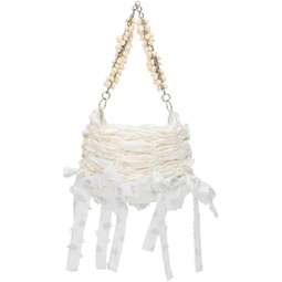 SSENSE Exclusive White Wedding Mini Pearl Bag 232529F048007