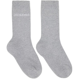Gray Le Raphia Les Chaussettes Jacquemus Socks 232553M220012