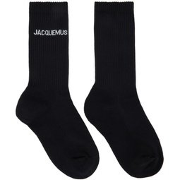 Black Le Papier Les Chaussettes Jacquemus Socks 232553M220014