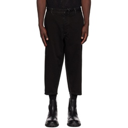 Black Loose Thread Trousers 232579M191000