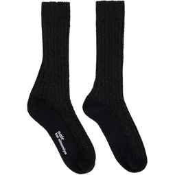 Black Metallic Socks 232672F076002