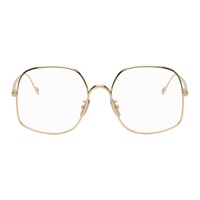 Gold Oversized Glasses 232677F004000