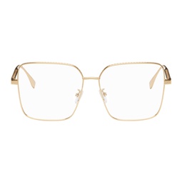 Gold Square Glasses 232693F004003
