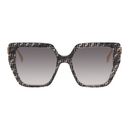 Gray Baguette Sunglasses 232693F005051