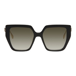 Black & Gold Baguette Sunglasses 232693F005053
