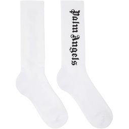 White Gothic Socks 232695M220000