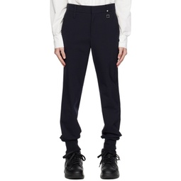Navy Cuffed Trousers 232704M191000