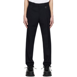 Navy Tapered Trousers 232704M191007