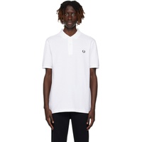White Embroidered Polo 232719M212009