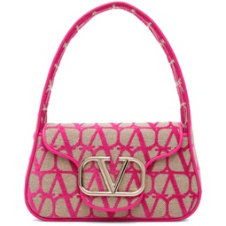 Pink & Beige VLogo Shoulder Bag 232807F048039