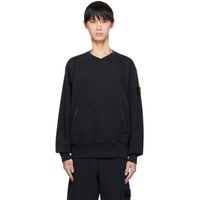 Navy Garment-Dyed Sweatshirt 232828M204018