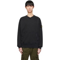 Black Garment-Dyed Sweatshirt 232828M204020