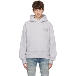 Gray Staggered Hoodie 232886M202018