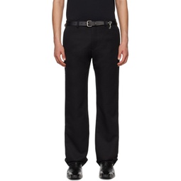 Black Bumster Tailored Trousers 232892M191012