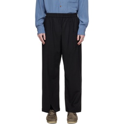 Black Pinched Seams Trousers 232909M191005
