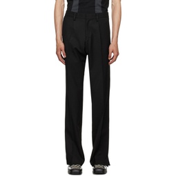 Black Tailored Trousers 232937M191016