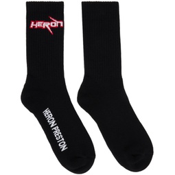 Black Race Heron Socks 232967M220007