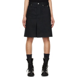 Black Six-Pocket Denim Skirt 232970M193000