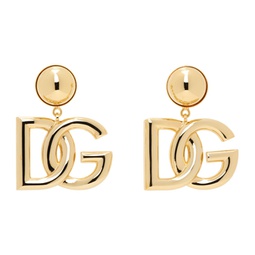 Gold Clip-On Logo Earrings 241003F022001