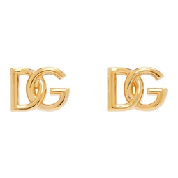 Gold Logo Stud Earrings 241003F022008