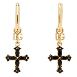 Gold Small Cross Earrings 241003F022019