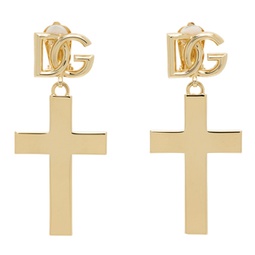 Gold Cross Earrings 241003F022021