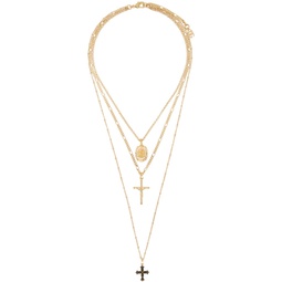 Gold Cross Necklace 241003F023002