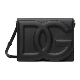 Black Calfskin DG Logo Crossbody Bag 241003F048011
