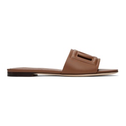 Brown DG Flat Sandals 241003F124011