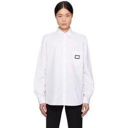 White Martini-Fit Shirt 241003M192018