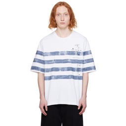 White Stripe T-Shirt 241003M213006