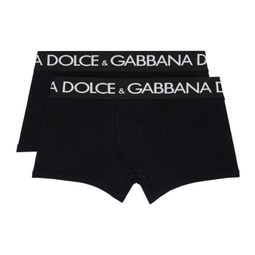 Two-Pack Black Boxers 241003M216005