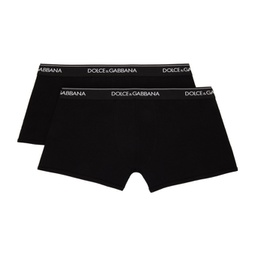 Two-Pack Black Boxers 241003M216008