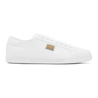 White Saint Tropez Calfskin Sneakers 241003M237001